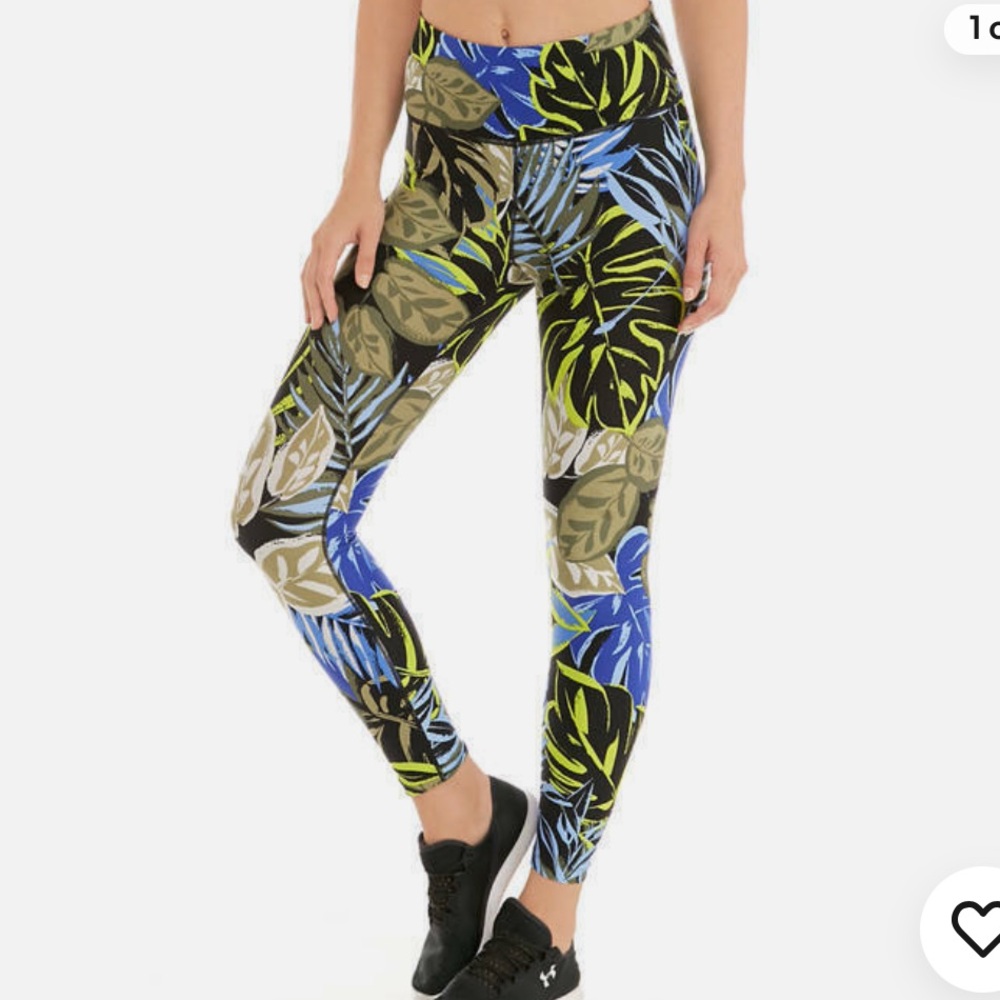 Calvin Klein Women's Performance Blue Printed High Waist Leggings XL. Never worn